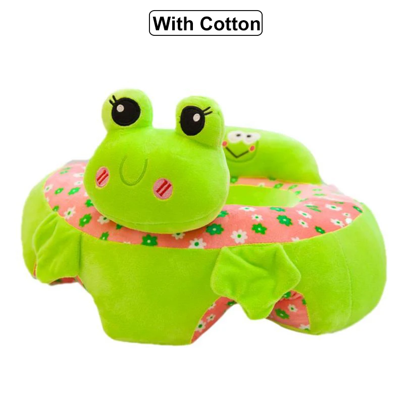 With cotton 01 Детский чехол для дивана с героями мультфильмов, детский стульчик для кормления, диван, кожа, Детский плюшевый стульчик, поддержка детей, учатся сидеть, тренировка, плюшевая игрушка - Цвет: With cotton 01