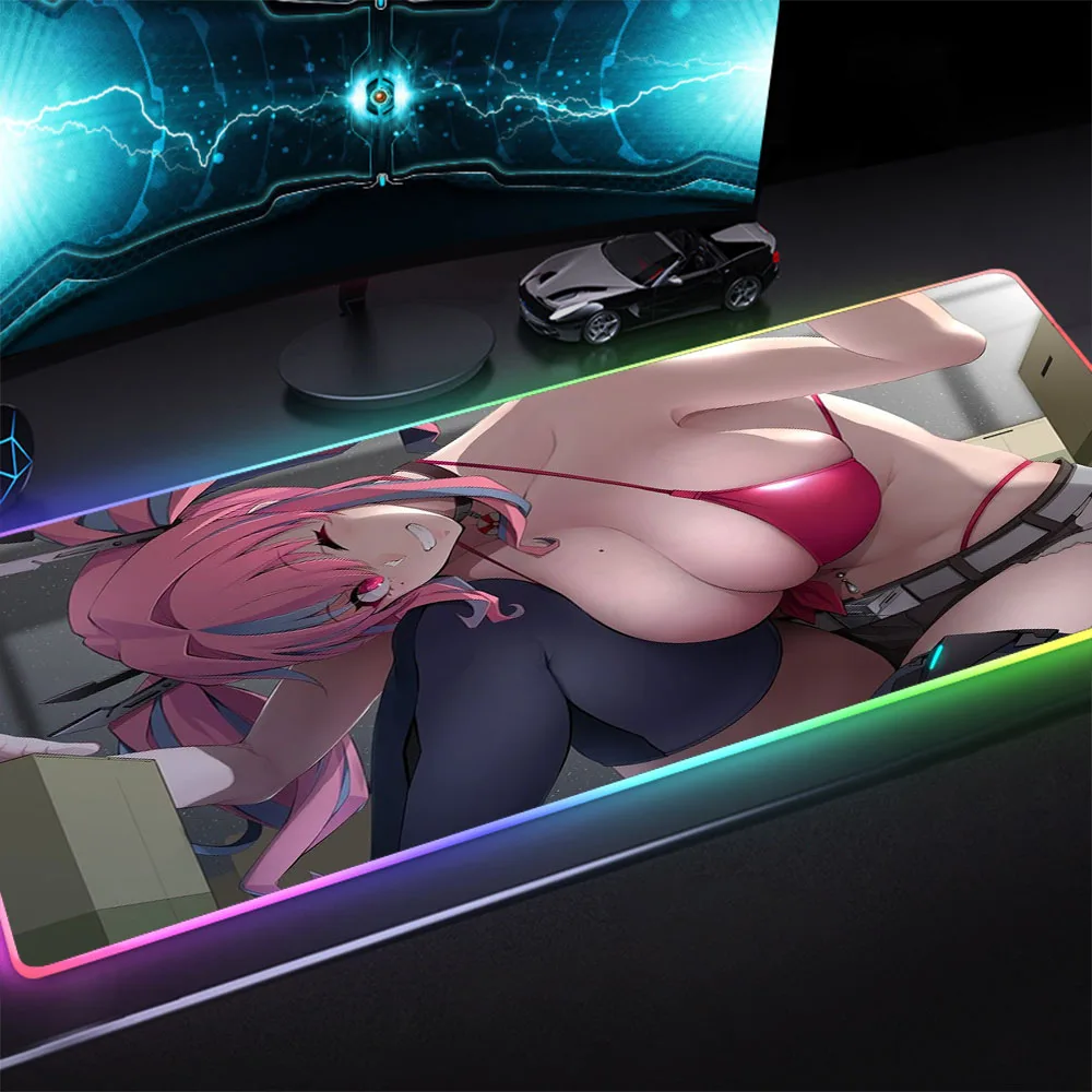 Sexy Anime Glowing LED Mouse Pad XXL USB Sexy Bikini Girl Otaku Gamer Computer Notebook RGB Gaming Accessories Home Big MousePad Sexy Anime Glowing LED Mouse Pad XXL USB Sexy Bikini Girl Otaku Gamer Computer Notebook RGB Gaming Accessories Home Big MousePad