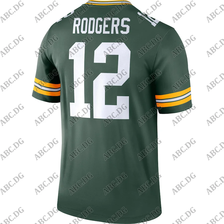 

Customized Stitch American Football Jersey Men Women Kid Youth Green Bay Aaron Rodgers Green Legend Jersey