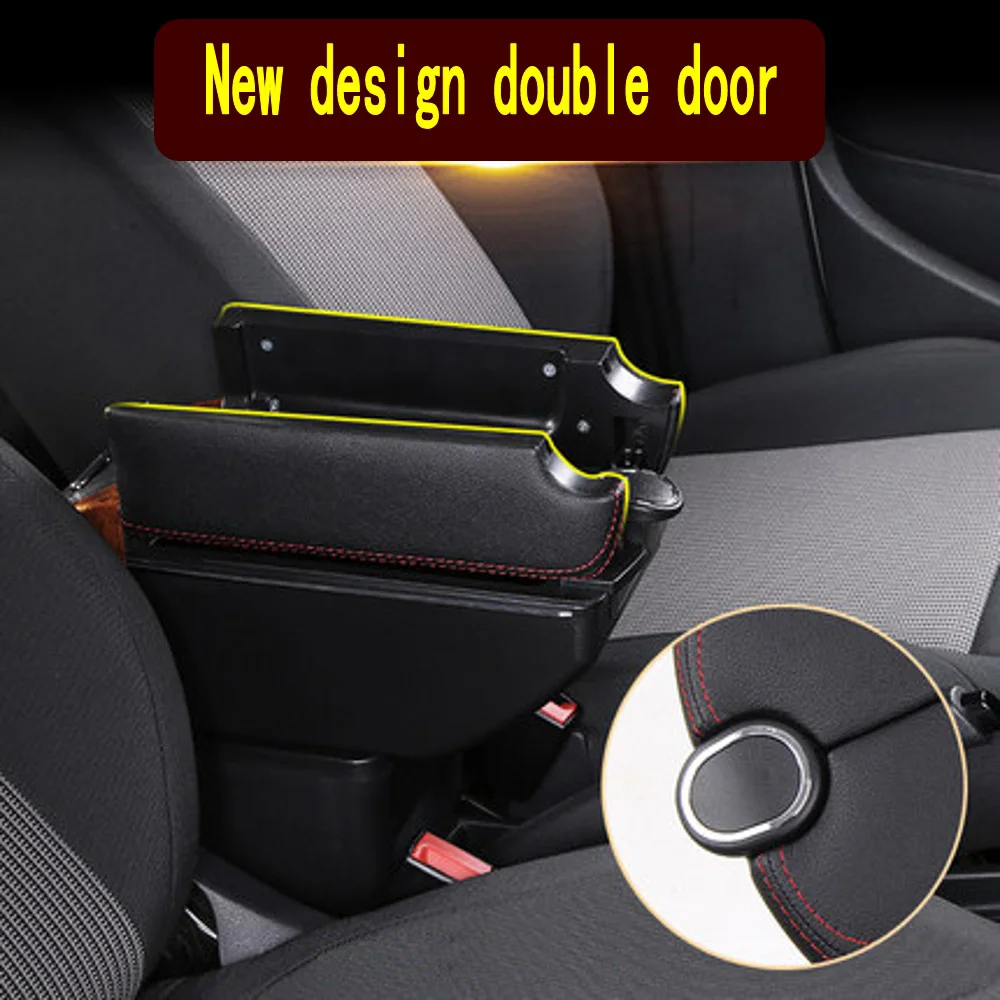 for renault captur clio iii iv armrest box double doors open usb interface centre console storage box arm rest car accessories free global shipping