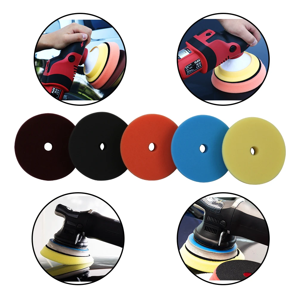

6 Inch Sponge Buffing Polishing Pad Flat Polisher Disc Buffer Pads for Auto Car