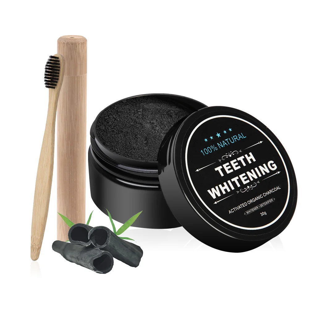 3 шт. портативная бамбуковая зубная щетка с активированным порошком кокосовым