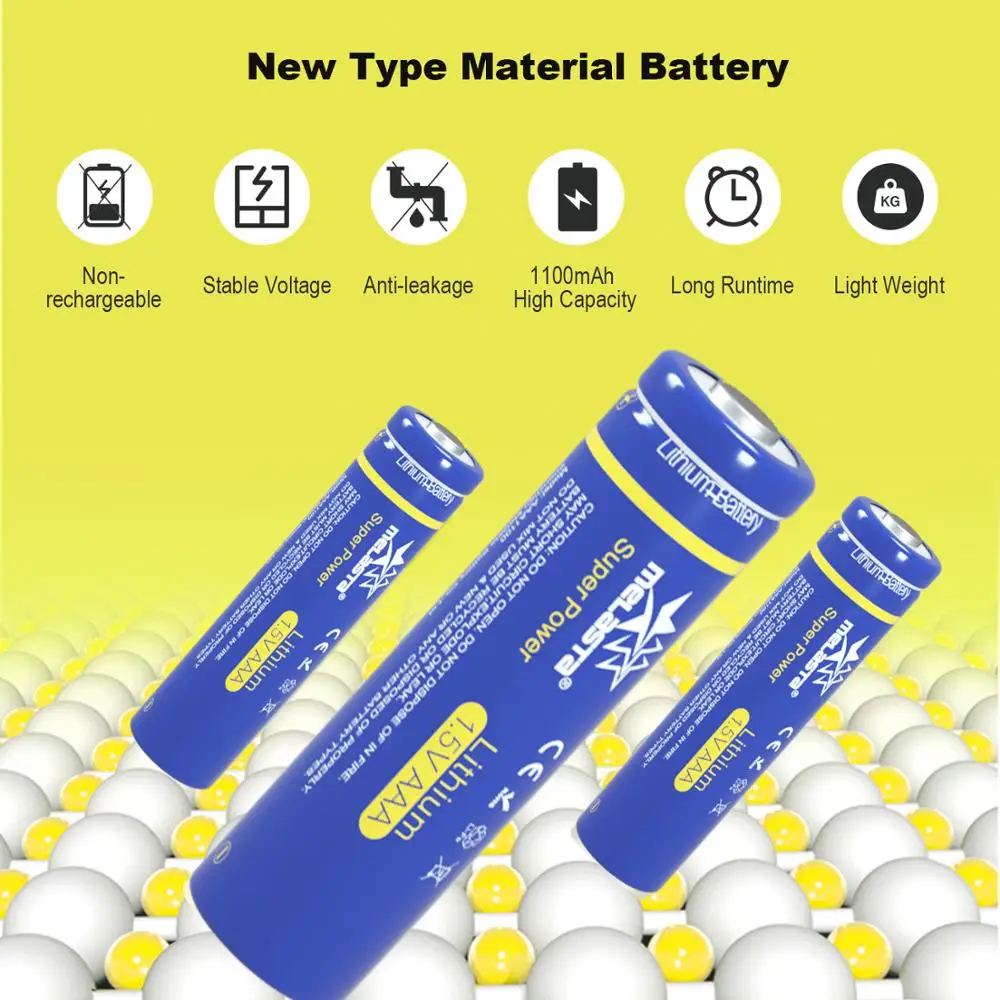 Melasta 4pcs lifes2 FR03 AAA 1.5V 1100mAh Lithium Primary Battery for toys MP3 camera electric shaver toothbrush remote clock |