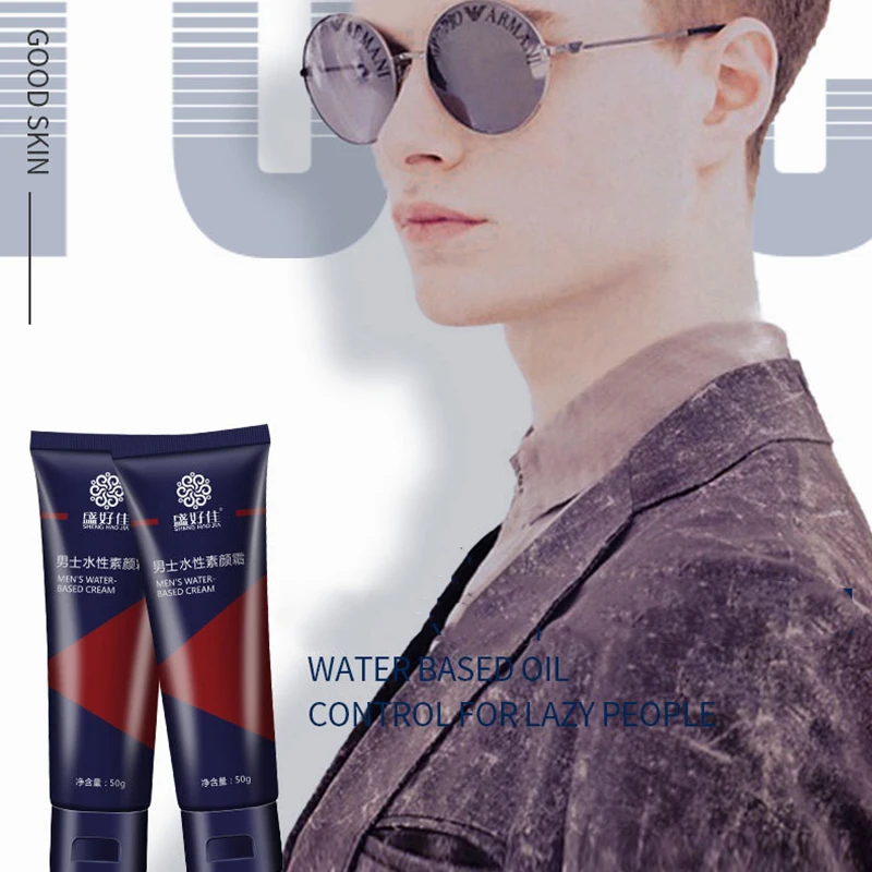 

50g Men BB Cream Revitalising Nourishing Men's BB Cream Natural Whitening Face Foundation Tone Up Cream Lazy Concealer
