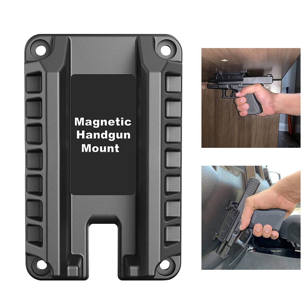 

Tactical Gun Magnetic Mount Military Quick Draw Magnetic Handgun Mount Fits Flat Top Pistol Rifle Holder Hunting Accessories