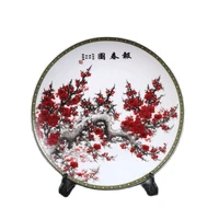 chinese old porcelain pink primrose pattern appreciation plate