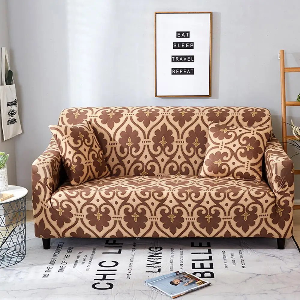 29Sofa Cover Solid Color Elastic Universal Sofa Slipcover All-inclusive Anti-slip Covers Towel | Дом и сад
