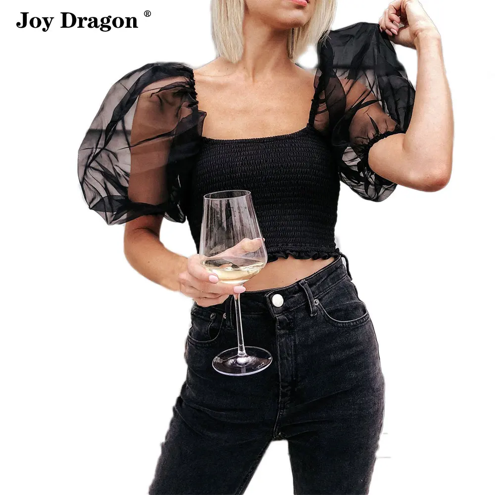 Женский модный свободный дизайнерский топ с фонариками повседневные облегающие