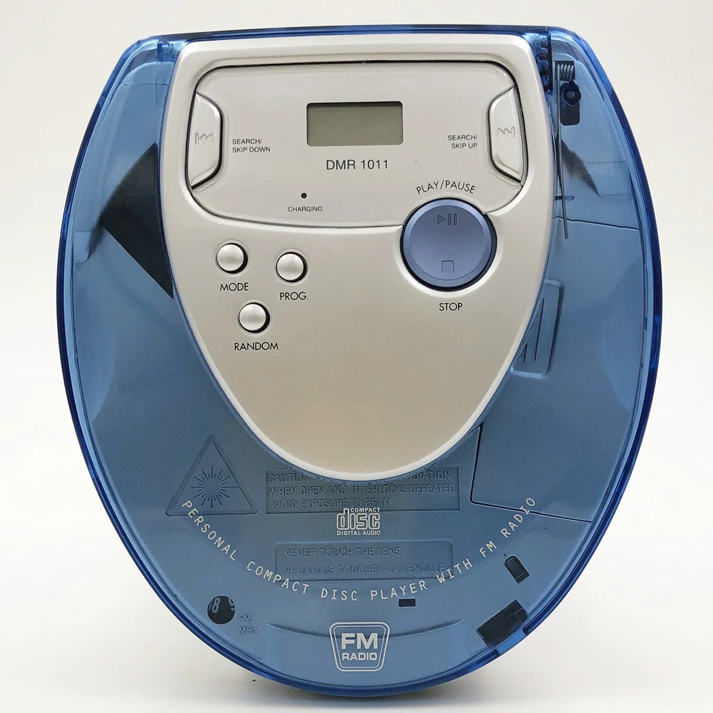 Portable CD player Walkman bass booster high quality music system transparent shockproof disc LCD 3.5mm audio interface | Электроника