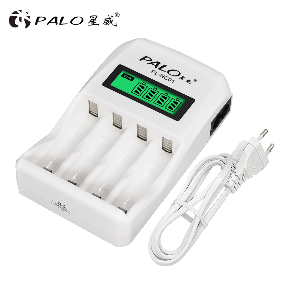 Умное зарядное устройство PALO NC01 с 4 отдельными зарядными ячейками и ЖК дисплеем