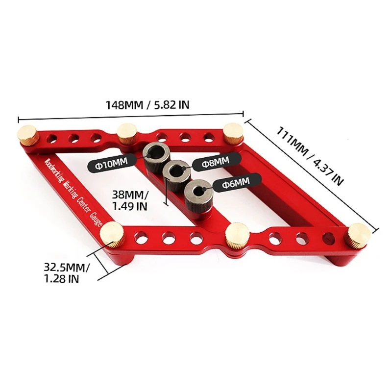 

Doweling Jig self-Centering Drill Guide Wood Panel Puncher Positioning Square