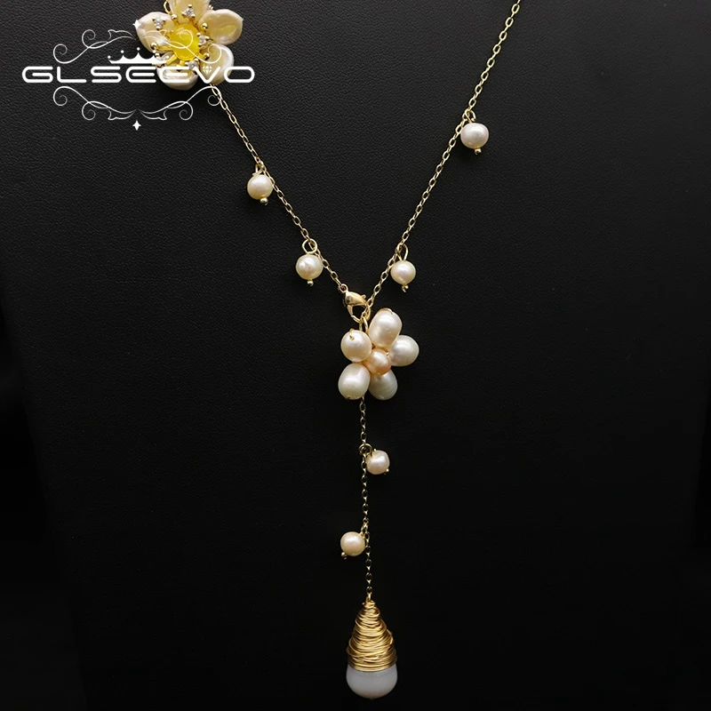 Glseevo женское ожерелье Роскошные Подвески длинное асимметричное с цветком