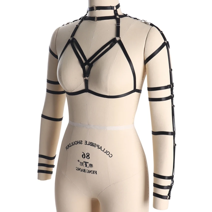 Бюстгальтер на бретелях готический эластичная регулировка фестивальный Рейв