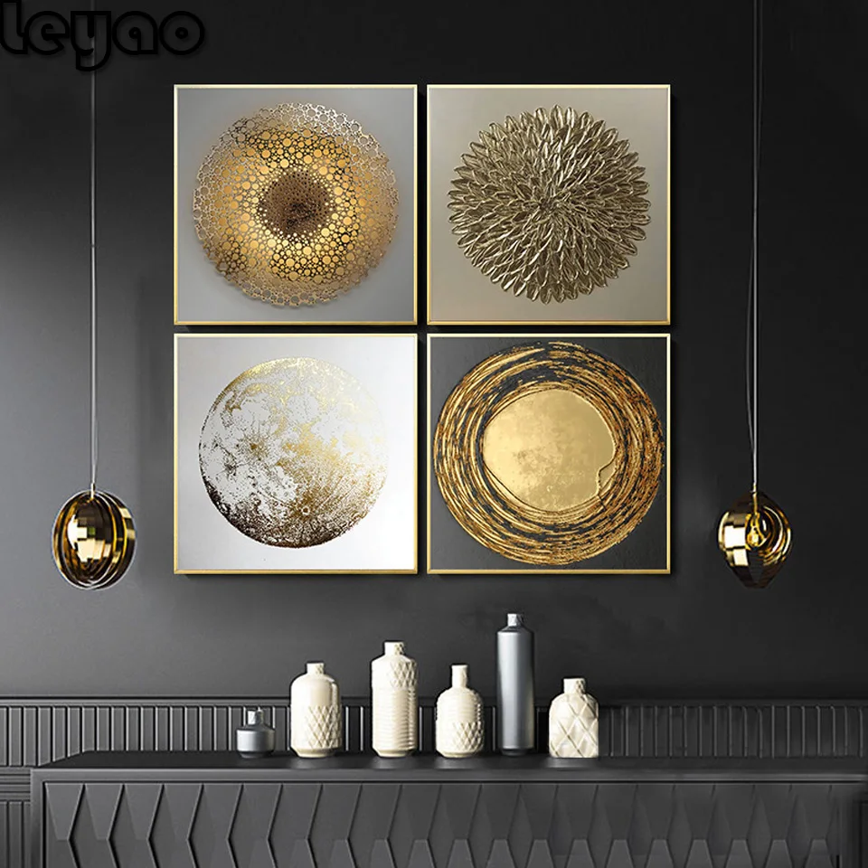 5d алмазная живопись сделай сам абстрактная Золотая Скандинавская