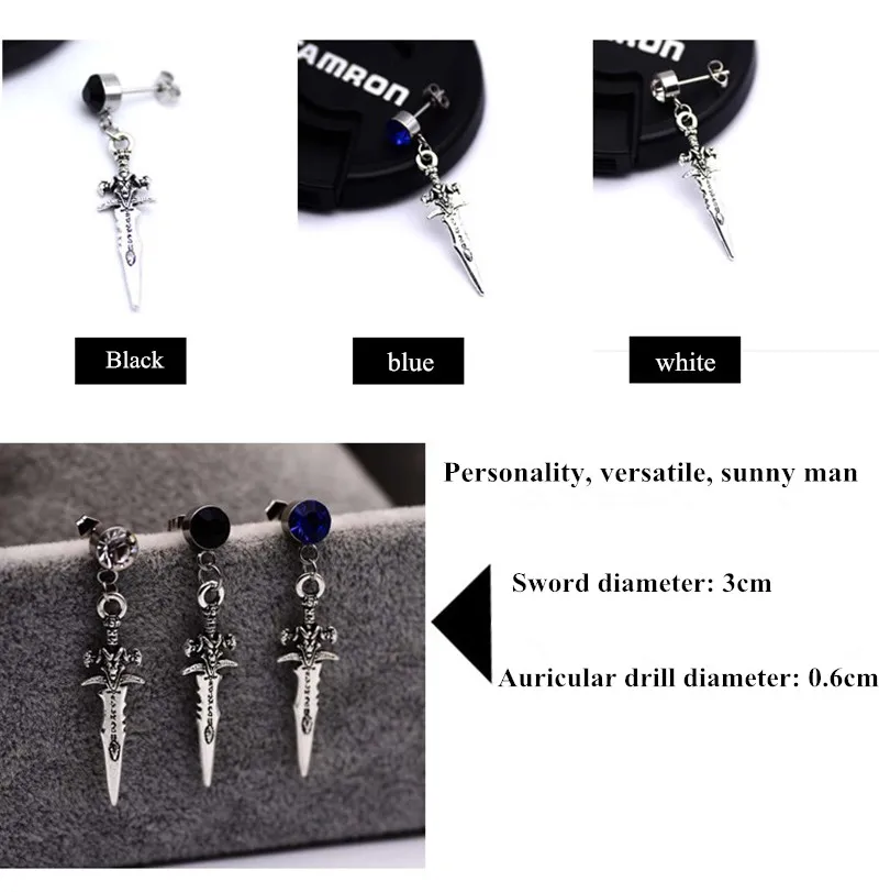 Оригинальные уникальные мужские один Спайк нержавеющая сталь серьги ребята