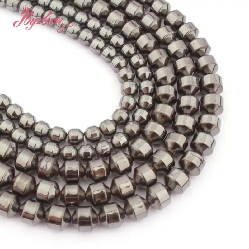 

6mm 8mm Cone Beads Cone Black Hematite Stone Spacer Beads for DIY Men Women Accessories Necklace Bracelet Jewelry Making 15"