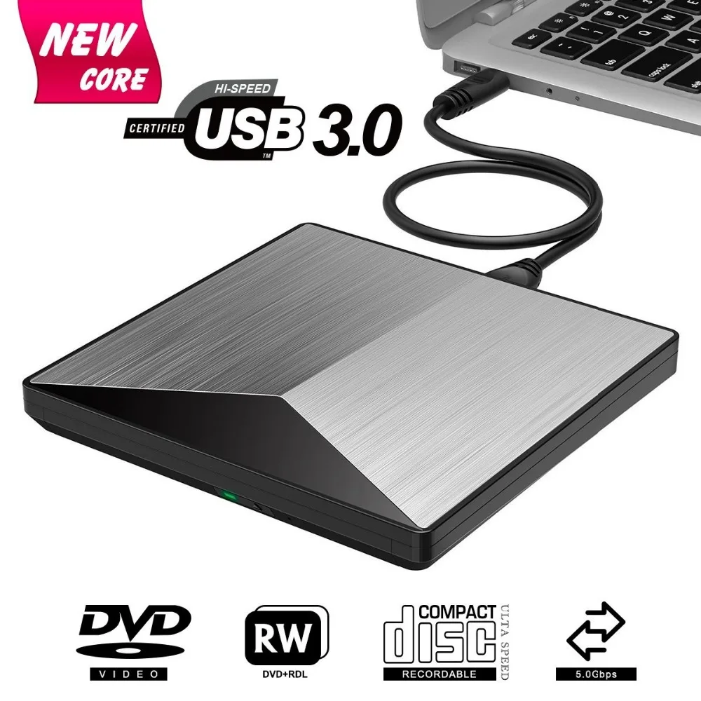 Внешний DVD привод USB 3 0 CD +/-RW горелки Rewriter плеер оптический Superdrive высокоскоростной