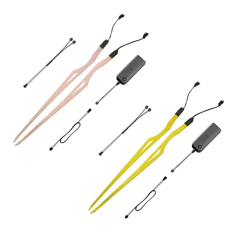 

2 Set Waterproof Helmet Motorcycle Light Riding Signal EL Strip Flashing DIY LED Durable Kit, White Light & Yellow Light