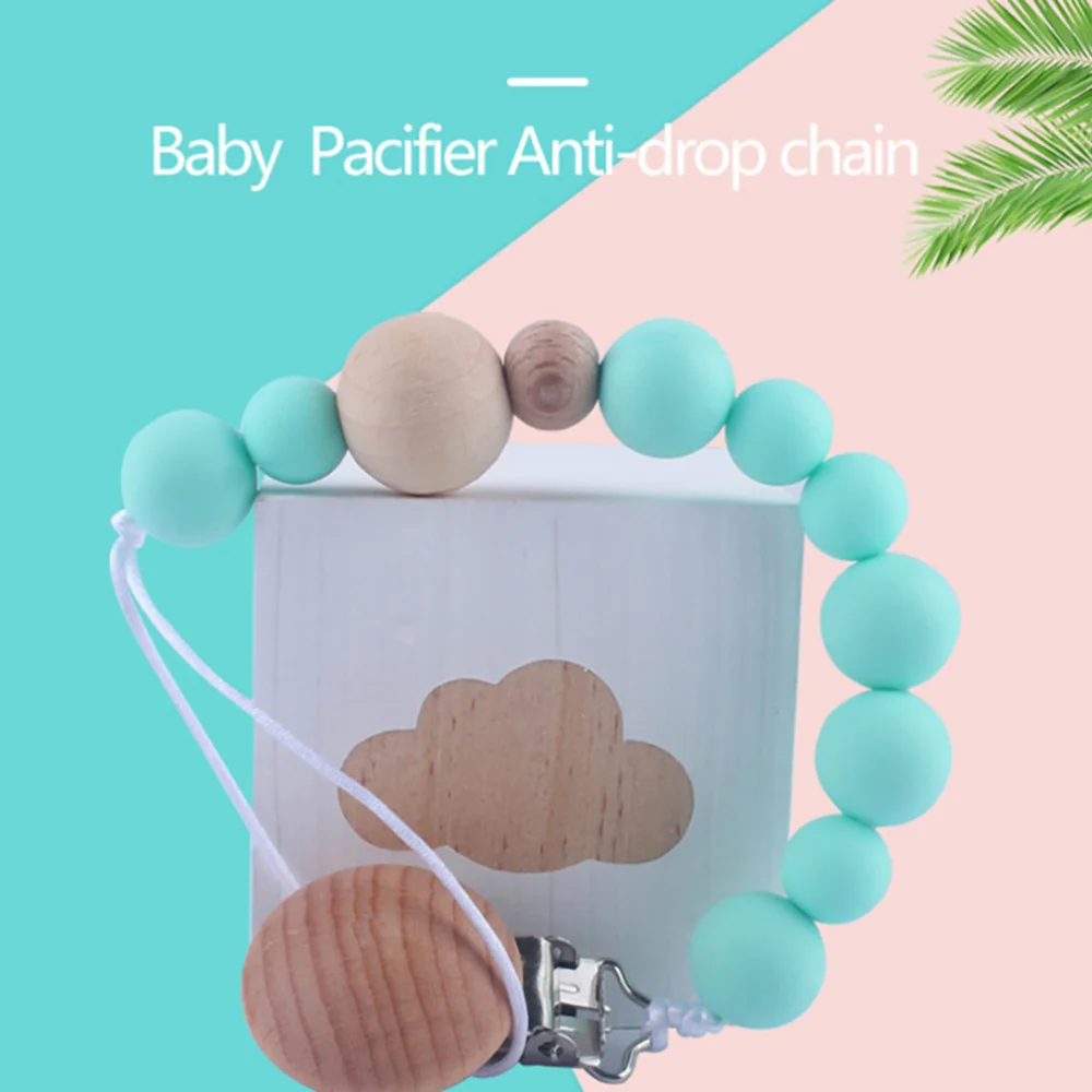 

4pcs Anti-drop Pacifier Chain Infant Soother Pacifier Strap Clip Pacifier Holder