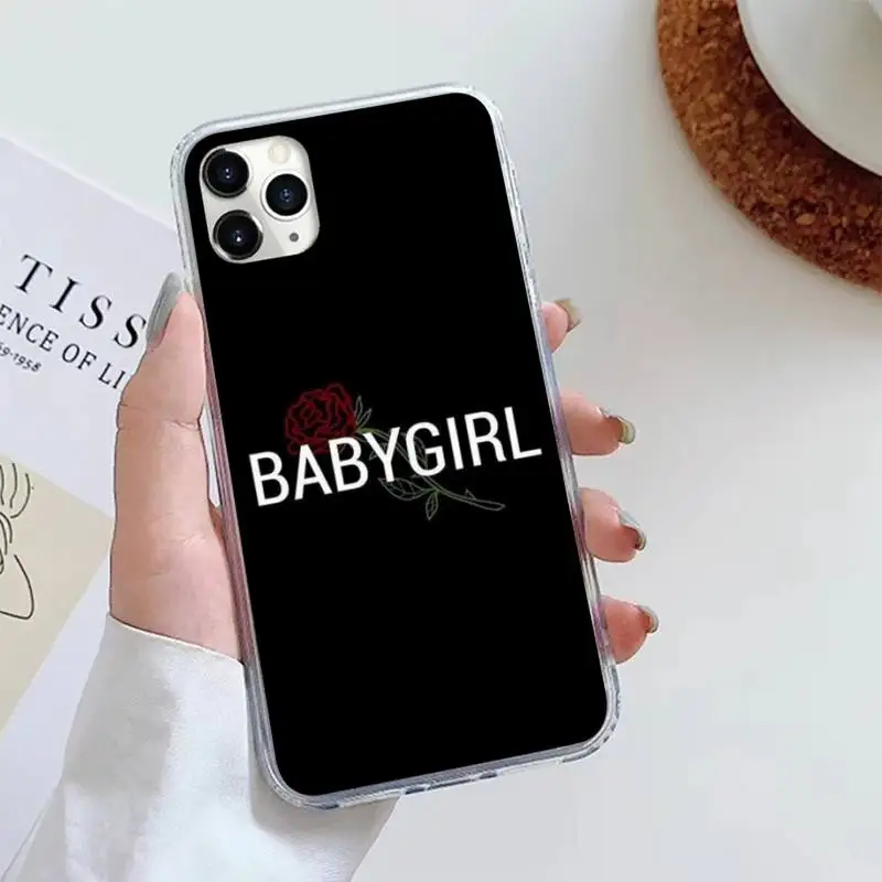 

Babe babygirl honey line Text art Phone Case For iphone 12 5 5s 5c se 6 6s 7 8 plus x xs xr 11 pro max