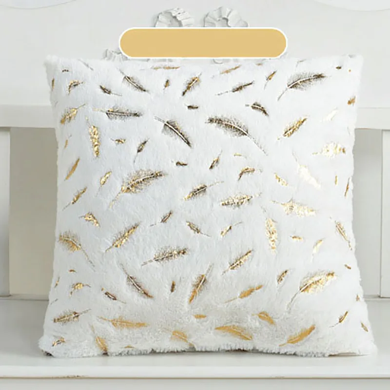 Плюшевый чехол для подушки меховая декоративная Мягкая Наволочка домашняя