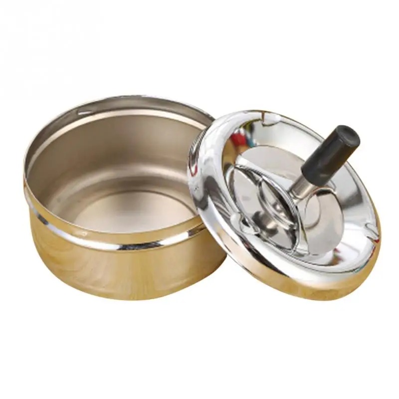 Стильная маленькая металлическая ветрозащитная Пресс Вращающаяся крышка Офис