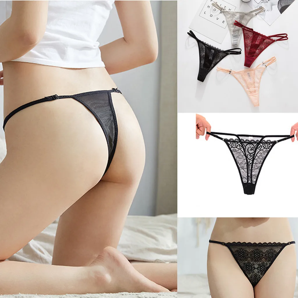 MIARHB 4 шт. сексуальные трусики для женщин стринги с вырезами кружевные нейлоновые