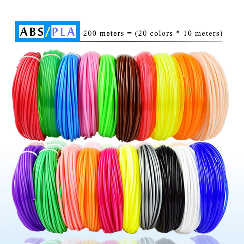 

PLA/ABS 3D Printer Materials 10/20 Rolls 10M 3D Pen Filament Consumables 1.75mm 200M Plastic Threads Wire 3D Pen Filaments