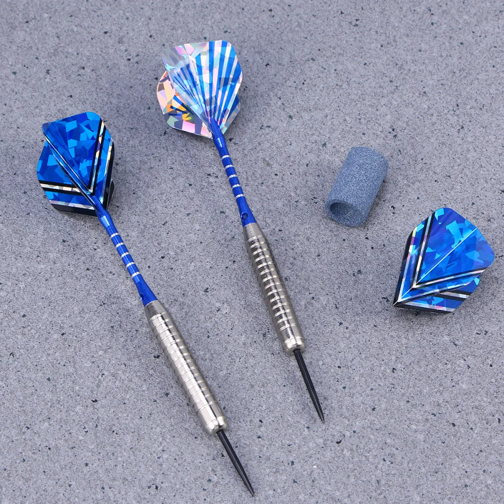 

12Pcs Stainless Steel Darts Set Professional Stainless Needle Tipped Dart for Dartboard Aluminum Shafts Standard Flights Silver