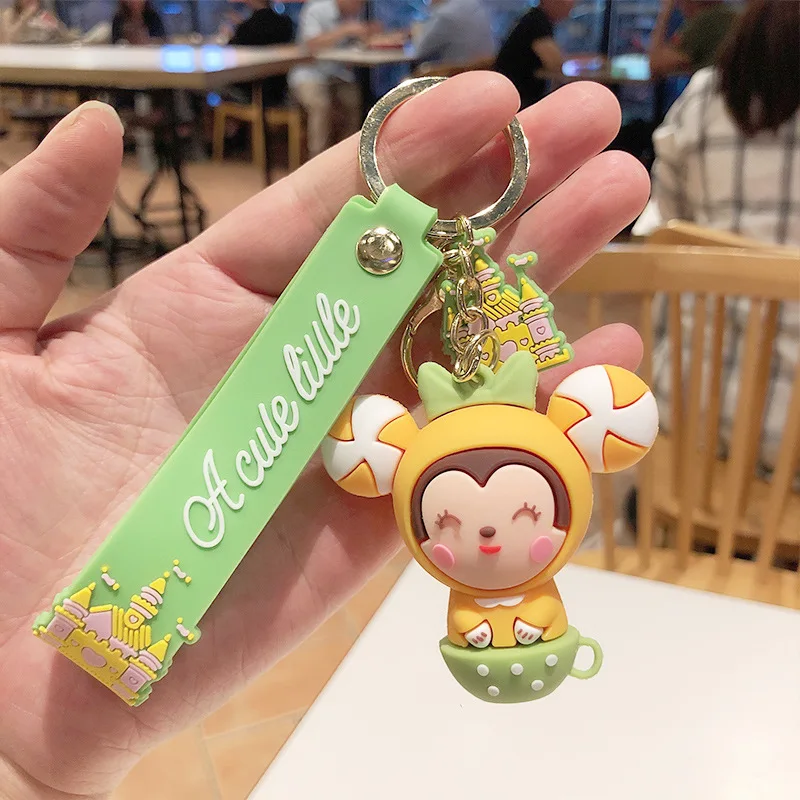

New Disney Creative Keychain Toys for Girls Fashion Minnie Mickey Keychain Cartoon Key Chain Lovely Pendant Key Chain Women Gift