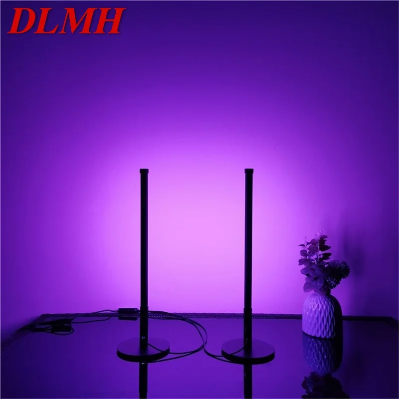 

DLMH RGB Dazzle Color Table Light Background Atmosphere Lamp Decorative for Home Bedside Living Room KTV Hotel
