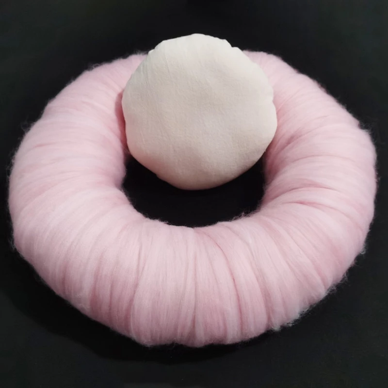 

B36E 2 Pcs/Set Circle Round Mat Cushion Newborn Photography Pillow Assisst Props Baby Posing Nest Infant Photo Shooting