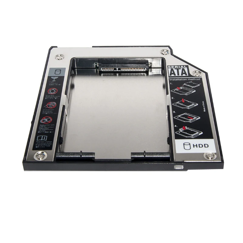 

Специальный 2-й жесткий диск Caddy 9,5 мм SATA 3,0 2,5 "корпус SSD для Lenovo ThinkPad Optibay T420s T430s T500 W500 T400 T410