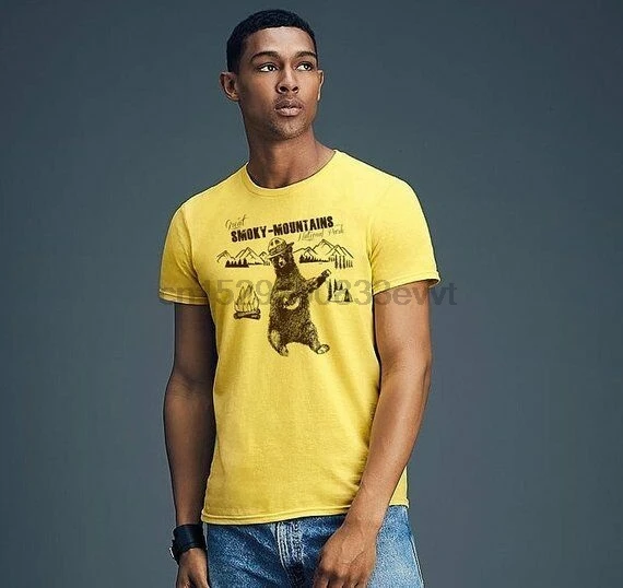 Мужская футболка с изображением больших Дымчатых гор в национальном парке