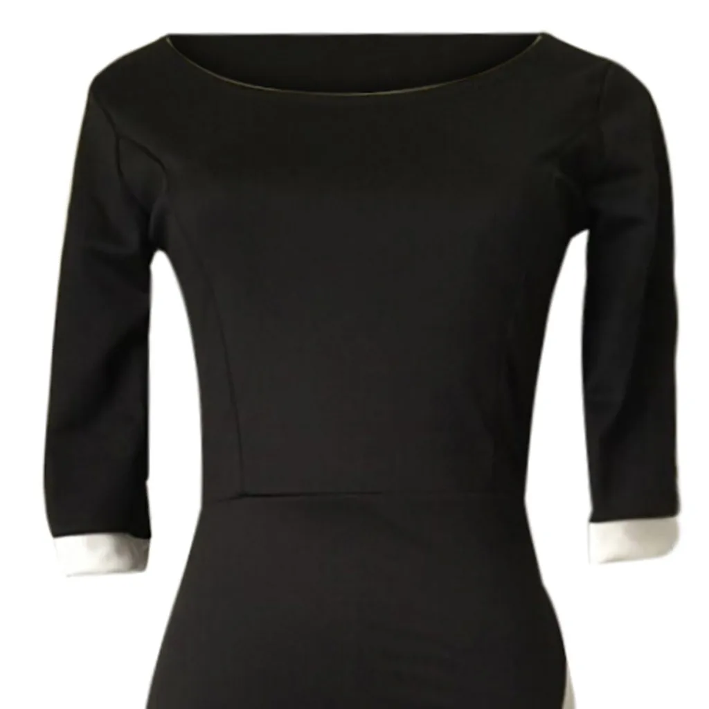 Для женщин О-образным вырезом зимний и Цвет половина с длинным рукавом