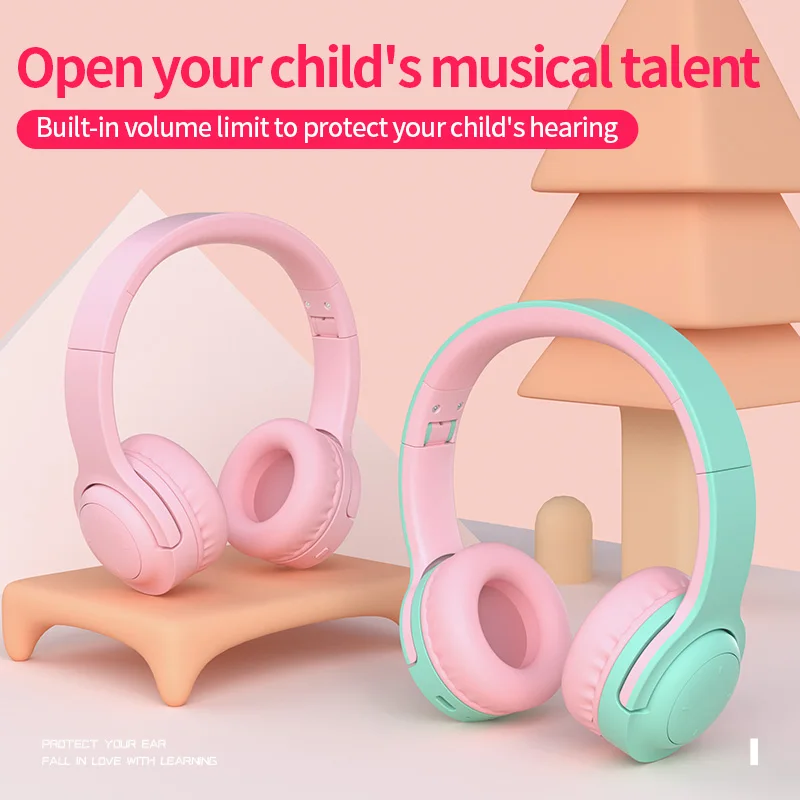 Picun E3 Bluetooth wireless children's headset low decibel protection for children and students hearing headphones