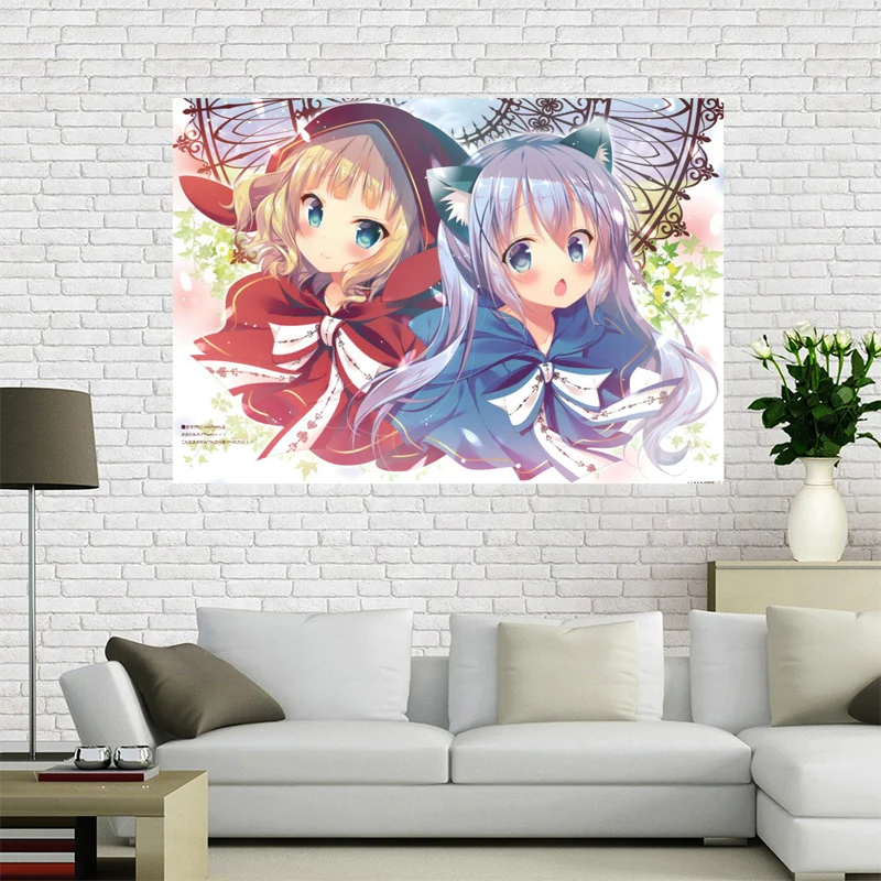 Новое поступление персонализированный постер на холсте с аниме девушкой для