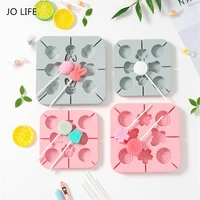jo life cartoon silicone lollipop candy mold paper stick bunny cake pops decoration molds