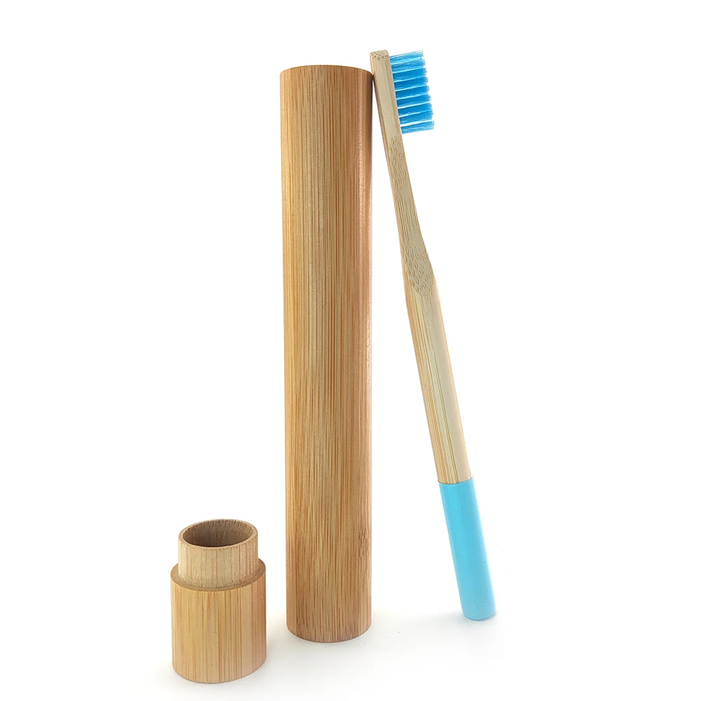 

Bamboo Toothbrush With Bamboo Tube Eco Friendly Natural Bamboo Toothbrush Travel Case Soft Head Teeth Brush 2pc Packing