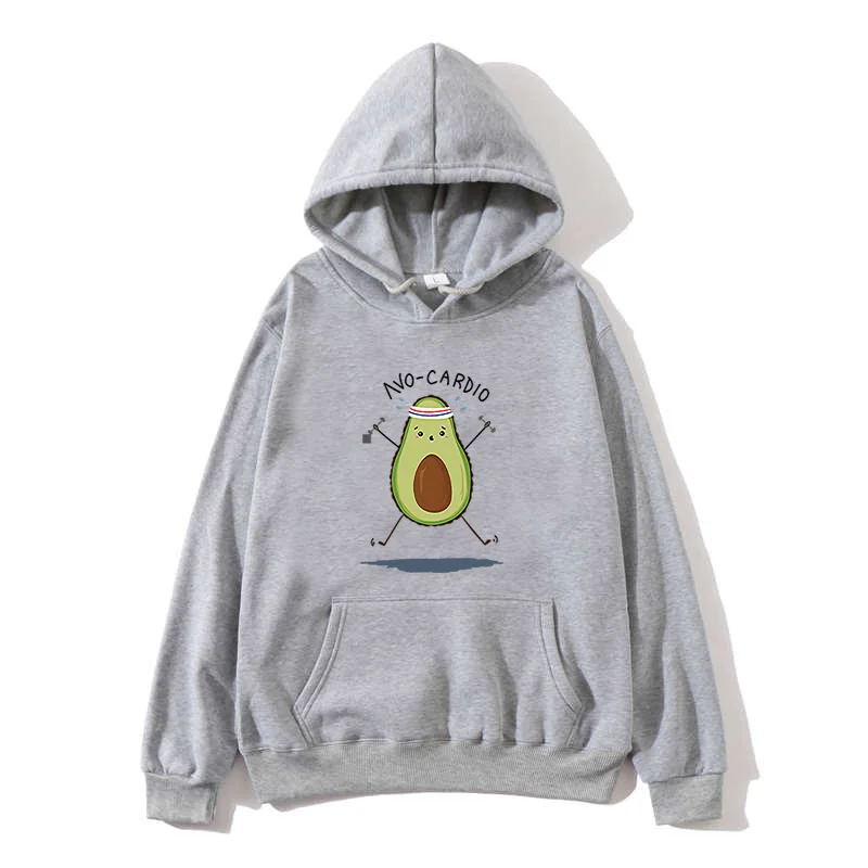Avocado Hoodie New Fashion Small Fresh 90s Female Vegetarian Kawaii Cartoon Harajuku Cute Sweatshirt Warm Ulzzang Graphic Hoodie