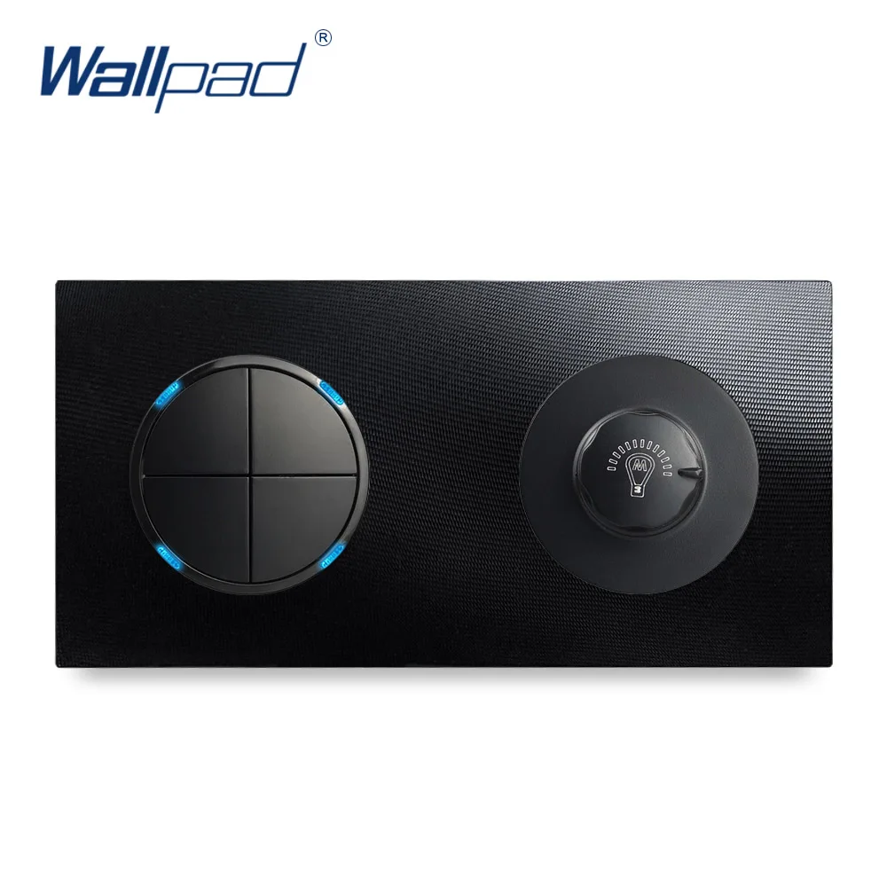 Wallpad 4 Gang 2 позиционный переключатель с диммером настенный светильник