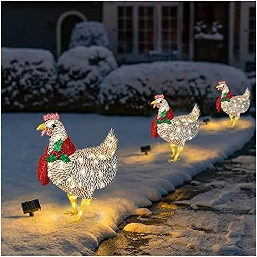 

Vertdens Light-up Chicken with Scarf Holiday Decoration, Christmas Chicken Decor Outdoor,christmas Chicken Light,with Led Mini