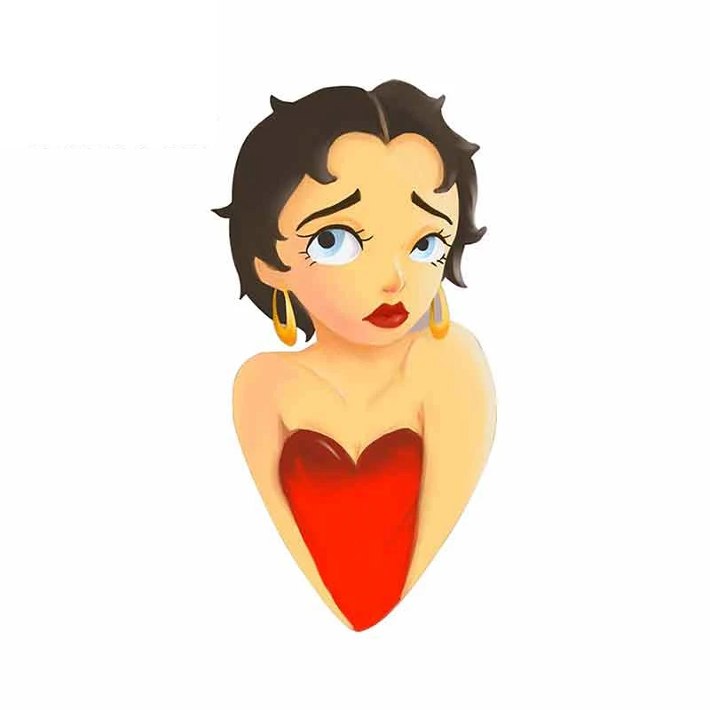 

Funny Cartoon Graphics Car Stickers for Betty Boop Animation Exquisite Decals DIY Car Decoration ZWW-2235, 13cm * 6.7cm