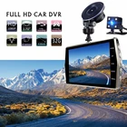 Автомобильный видеорегистратор 4,0 Full HD 1080P с двумя объективами и камерой заднего вида