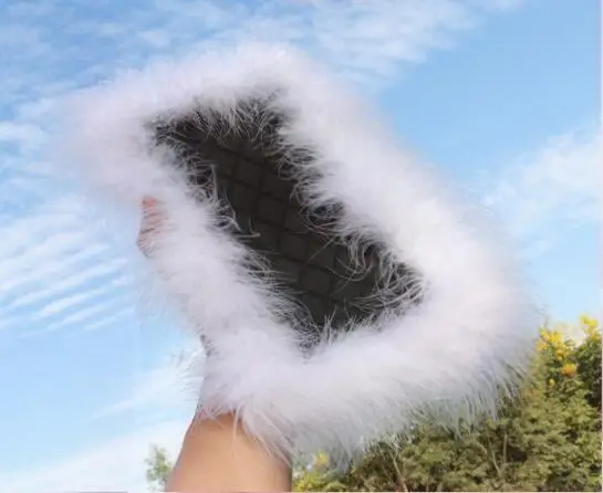 

32*18cm Feather Fluff Anti-slip Mat Personality Creative Rectangular Car Anti-slip Mat Car Ornaments