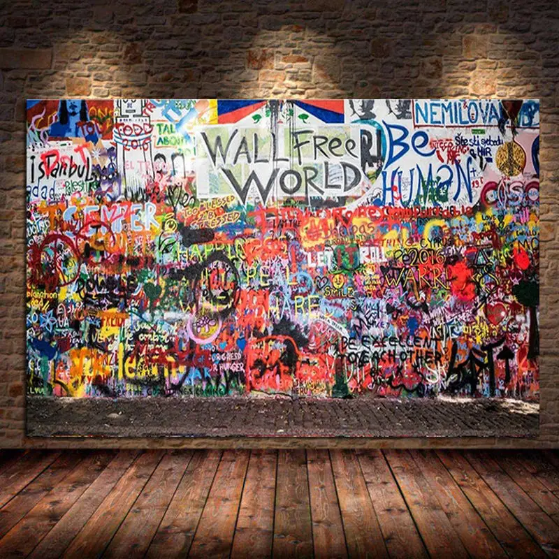

Abstract Graffiti Street Canvas Painting Posters and Prints Cuadros Wall Art Picture Scandinavian for Living Room Decor Unframed