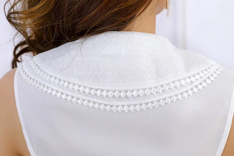 Linbaiway женский однотонный съемный воротник с лацканами ожерелье двухслойная