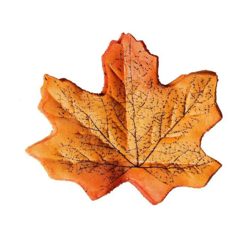 

New Autumn Decoration 50~1000pcs Artificial Autumn Leaves Maple Leaves Fall Party Decor Garland Decor Halloween Christmas