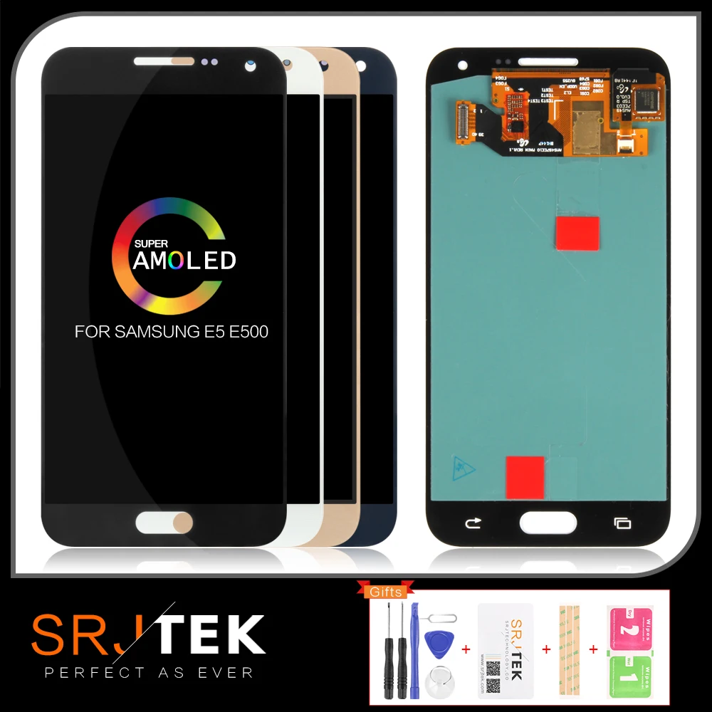 Гарантия OLED ЖК-дисплей для SAMSUNG Galaxy E5 сенсорный экран дигитайзер дисплей E500 E500M E500F