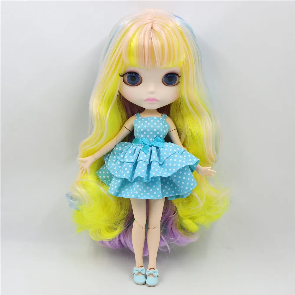 Одежда для кукол DBS Blyth icy платье в горошек с бантом подходит шарнирных 1/6 30 см
